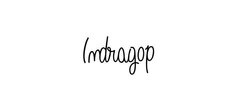 Make a beautiful signature design for name Indragop. With this signature (Angelique-Rose-font-FFP) style, you can create a handwritten signature for free. Indragop signature style 5 images and pictures png