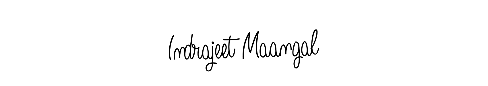 Make a beautiful signature design for name Indrajeet Maangal. With this signature (Angelique-Rose-font-FFP) style, you can create a handwritten signature for free. Indrajeet Maangal signature style 5 images and pictures png