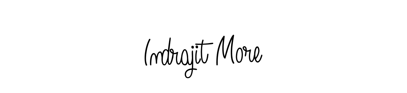 Make a beautiful signature design for name Indrajit More. With this signature (Angelique-Rose-font-FFP) style, you can create a handwritten signature for free. Indrajit More signature style 5 images and pictures png