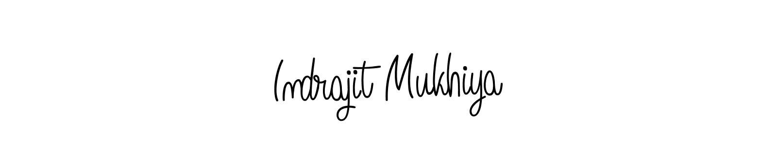 Make a beautiful signature design for name Indrajit Mukhiya. With this signature (Angelique-Rose-font-FFP) style, you can create a handwritten signature for free. Indrajit Mukhiya signature style 5 images and pictures png