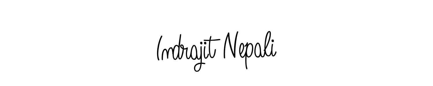 You should practise on your own different ways (Angelique-Rose-font-FFP) to write your name (Indrajit Nepali) in signature. don't let someone else do it for you. Indrajit Nepali signature style 5 images and pictures png