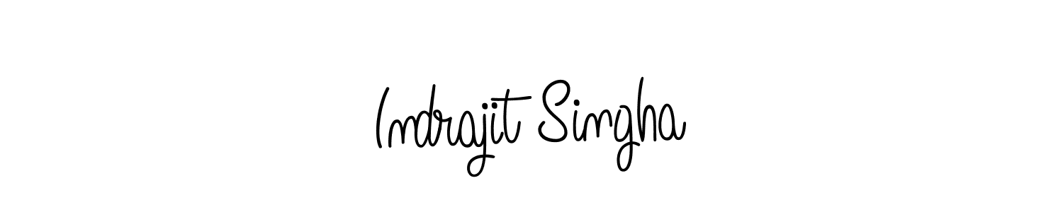 Use a signature maker to create a handwritten signature online. With this signature software, you can design (Angelique-Rose-font-FFP) your own signature for name Indrajit Singha. Indrajit Singha signature style 5 images and pictures png