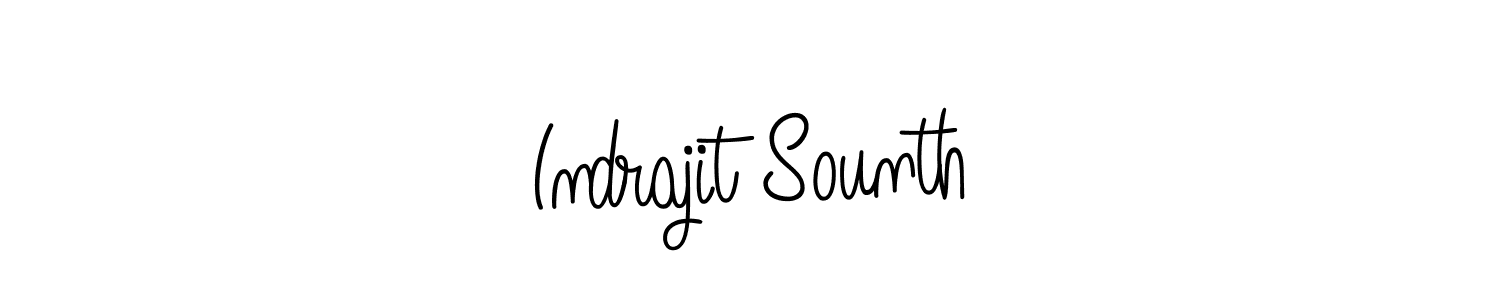 You should practise on your own different ways (Angelique-Rose-font-FFP) to write your name (Indrajit Sounth) in signature. don't let someone else do it for you. Indrajit Sounth signature style 5 images and pictures png