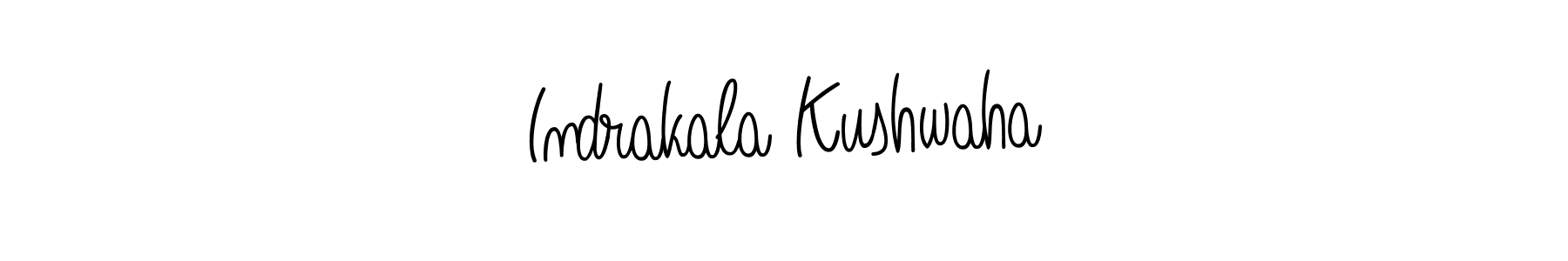 You should practise on your own different ways (Angelique-Rose-font-FFP) to write your name (Indrakala Kushwaha) in signature. don't let someone else do it for you. Indrakala Kushwaha signature style 5 images and pictures png