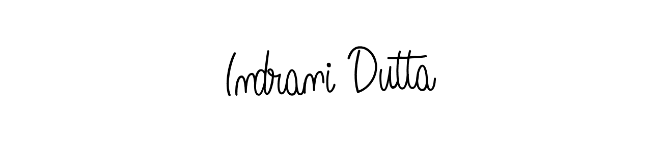 Indrani Dutta stylish signature style. Best Handwritten Sign (Angelique-Rose-font-FFP) for my name. Handwritten Signature Collection Ideas for my name Indrani Dutta. Indrani Dutta signature style 5 images and pictures png