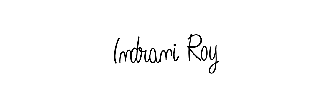 Use a signature maker to create a handwritten signature online. With this signature software, you can design (Angelique-Rose-font-FFP) your own signature for name Indrani Roy. Indrani Roy signature style 5 images and pictures png