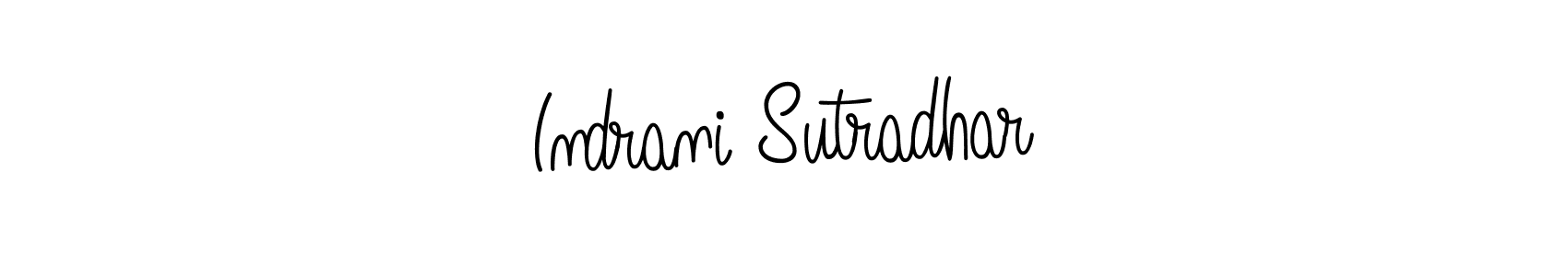 The best way (Angelique-Rose-font-FFP) to make a short signature is to pick only two or three words in your name. The name Indrani Sutradhar include a total of six letters. For converting this name. Indrani Sutradhar signature style 5 images and pictures png