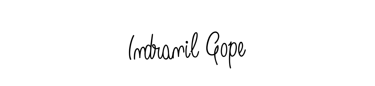 Also we have Indranil Gope name is the best signature style. Create professional handwritten signature collection using Angelique-Rose-font-FFP autograph style. Indranil Gope signature style 5 images and pictures png