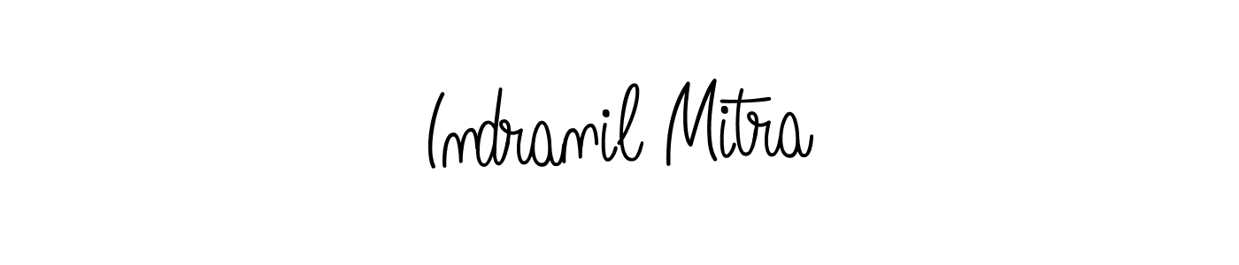 How to make Indranil Mitra name signature. Use Angelique-Rose-font-FFP style for creating short signs online. This is the latest handwritten sign. Indranil Mitra signature style 5 images and pictures png