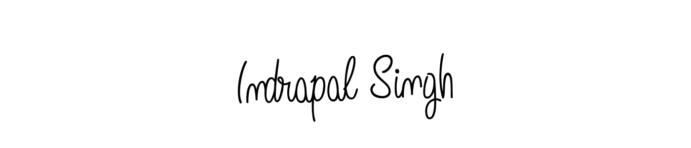 The best way (Angelique-Rose-font-FFP) to make a short signature is to pick only two or three words in your name. The name Indrapal Singh include a total of six letters. For converting this name. Indrapal Singh signature style 5 images and pictures png