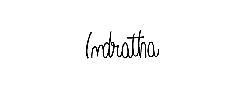 Indratha stylish signature style. Best Handwritten Sign (Angelique-Rose-font-FFP) for my name. Handwritten Signature Collection Ideas for my name Indratha. Indratha signature style 5 images and pictures png