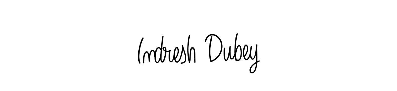 Also we have Indresh Dubey name is the best signature style. Create professional handwritten signature collection using Angelique-Rose-font-FFP autograph style. Indresh Dubey signature style 5 images and pictures png