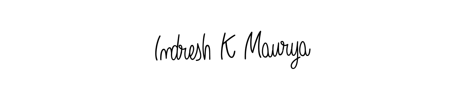 It looks lik you need a new signature style for name Indresh K Maurya. Design unique handwritten (Angelique-Rose-font-FFP) signature with our free signature maker in just a few clicks. Indresh K Maurya signature style 5 images and pictures png