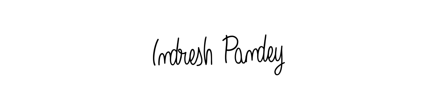 Use a signature maker to create a handwritten signature online. With this signature software, you can design (Angelique-Rose-font-FFP) your own signature for name Indresh Pandey. Indresh Pandey signature style 5 images and pictures png