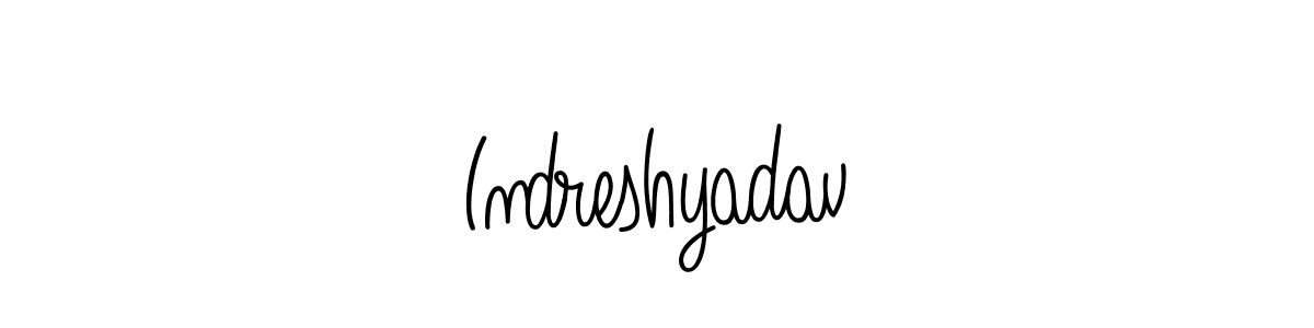 How to make Indreshyadav name signature. Use Angelique-Rose-font-FFP style for creating short signs online. This is the latest handwritten sign. Indreshyadav signature style 5 images and pictures png