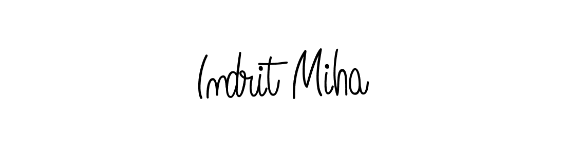 Make a beautiful signature design for name Indrit Miha. With this signature (Angelique-Rose-font-FFP) style, you can create a handwritten signature for free. Indrit Miha signature style 5 images and pictures png