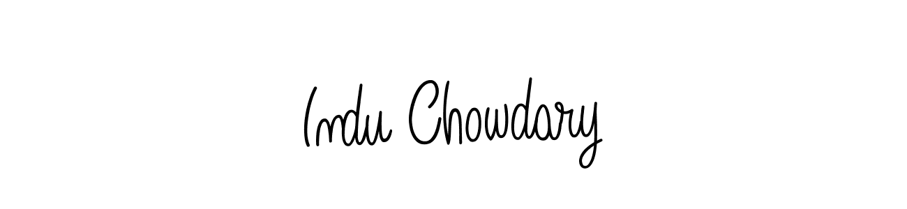 Also You can easily find your signature by using the search form. We will create Indu Chowdary name handwritten signature images for you free of cost using Angelique-Rose-font-FFP sign style. Indu Chowdary signature style 5 images and pictures png
