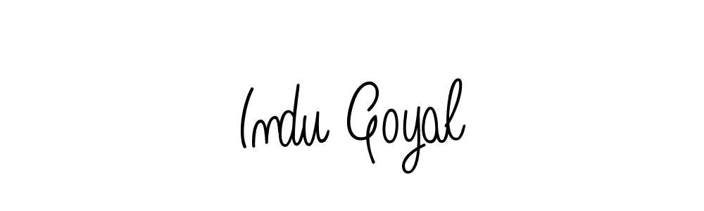 How to make Indu Goyal name signature. Use Angelique-Rose-font-FFP style for creating short signs online. This is the latest handwritten sign. Indu Goyal signature style 5 images and pictures png