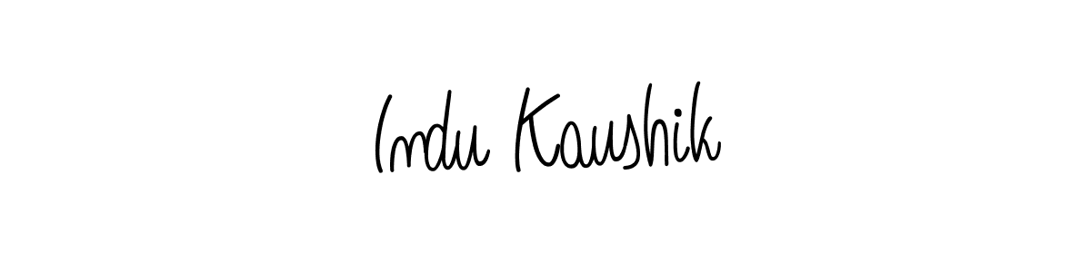 How to make Indu Kaushik signature? Angelique-Rose-font-FFP is a professional autograph style. Create handwritten signature for Indu Kaushik name. Indu Kaushik signature style 5 images and pictures png