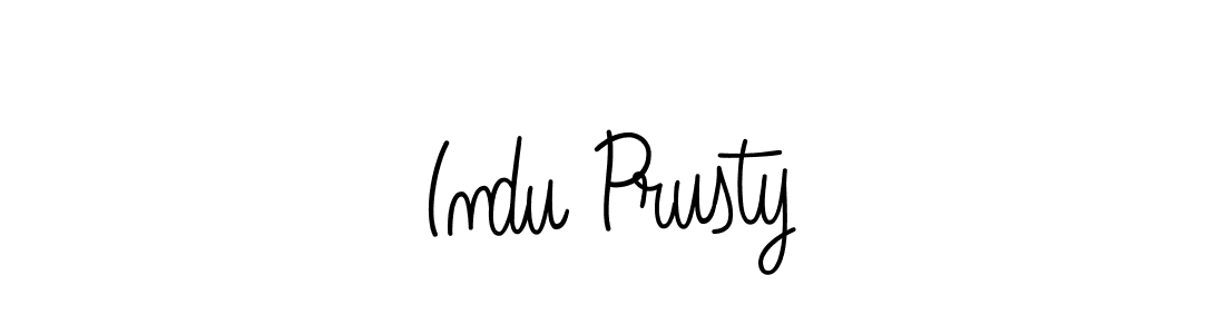 Indu Prusty stylish signature style. Best Handwritten Sign (Angelique-Rose-font-FFP) for my name. Handwritten Signature Collection Ideas for my name Indu Prusty. Indu Prusty signature style 5 images and pictures png