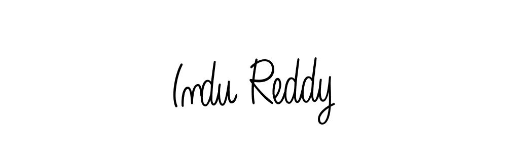 Create a beautiful signature design for name Indu Reddy. With this signature (Angelique-Rose-font-FFP) fonts, you can make a handwritten signature for free. Indu Reddy signature style 5 images and pictures png