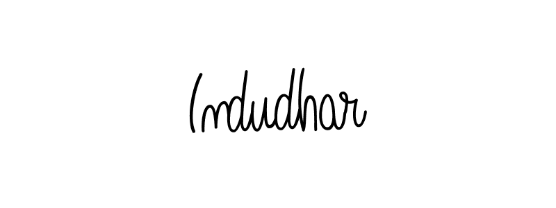 Indudhar stylish signature style. Best Handwritten Sign (Angelique-Rose-font-FFP) for my name. Handwritten Signature Collection Ideas for my name Indudhar. Indudhar signature style 5 images and pictures png
