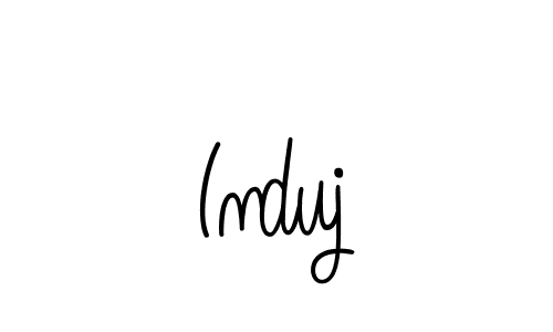 Induj stylish signature style. Best Handwritten Sign (Angelique-Rose-font-FFP) for my name. Handwritten Signature Collection Ideas for my name Induj. Induj signature style 5 images and pictures png