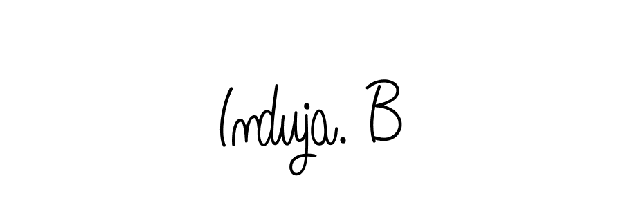 Make a beautiful signature design for name Induja. B. With this signature (Angelique-Rose-font-FFP) style, you can create a handwritten signature for free. Induja. B signature style 5 images and pictures png
