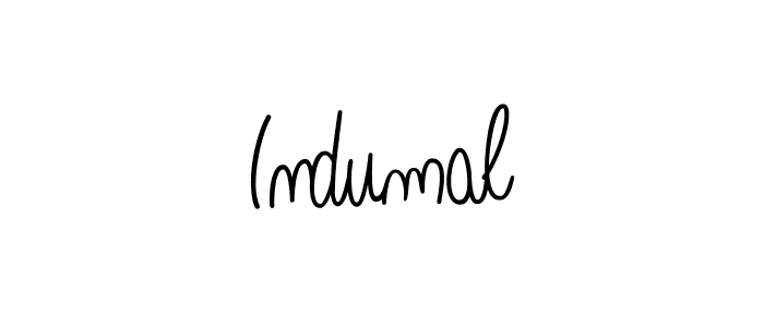 Indumal stylish signature style. Best Handwritten Sign (Angelique-Rose-font-FFP) for my name. Handwritten Signature Collection Ideas for my name Indumal. Indumal signature style 5 images and pictures png