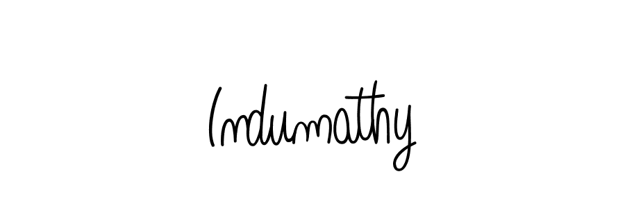 Create a beautiful signature design for name Indumathy. With this signature (Angelique-Rose-font-FFP) fonts, you can make a handwritten signature for free. Indumathy signature style 5 images and pictures png