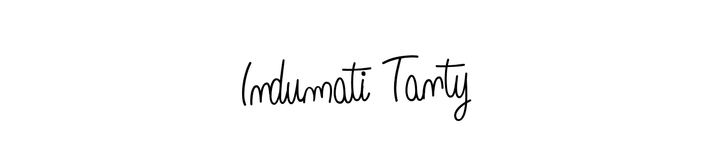 Indumati Tanty stylish signature style. Best Handwritten Sign (Angelique-Rose-font-FFP) for my name. Handwritten Signature Collection Ideas for my name Indumati Tanty. Indumati Tanty signature style 5 images and pictures png