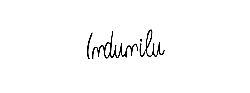 Also we have Indunilu name is the best signature style. Create professional handwritten signature collection using Angelique-Rose-font-FFP autograph style. Indunilu signature style 5 images and pictures png