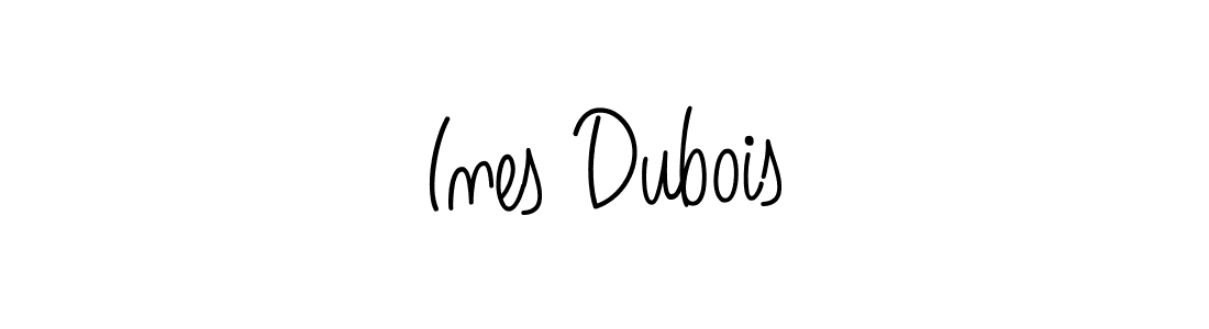 You should practise on your own different ways (Angelique-Rose-font-FFP) to write your name (Ines Dubois) in signature. don't let someone else do it for you. Ines Dubois signature style 5 images and pictures png