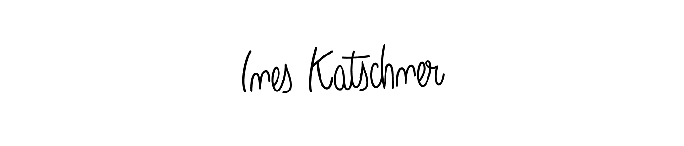 The best way (Angelique-Rose-font-FFP) to make a short signature is to pick only two or three words in your name. The name Ines Katschner include a total of six letters. For converting this name. Ines Katschner signature style 5 images and pictures png