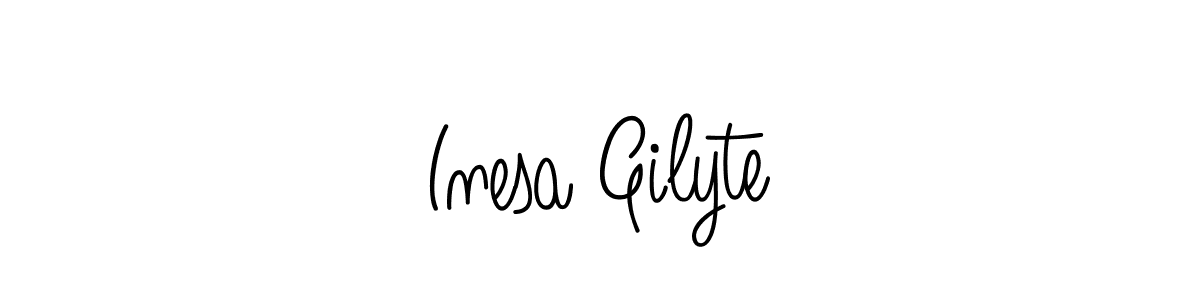 Use a signature maker to create a handwritten signature online. With this signature software, you can design (Angelique-Rose-font-FFP) your own signature for name Inesa Gilyte. Inesa Gilyte signature style 5 images and pictures png