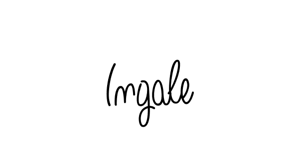 The best way (Angelique-Rose-font-FFP) to make a short signature is to pick only two or three words in your name. The name Ingale include a total of six letters. For converting this name. Ingale signature style 5 images and pictures png