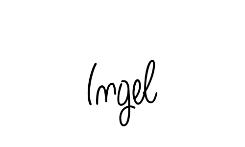 You should practise on your own different ways (Angelique-Rose-font-FFP) to write your name (Ingel) in signature. don't let someone else do it for you. Ingel signature style 5 images and pictures png