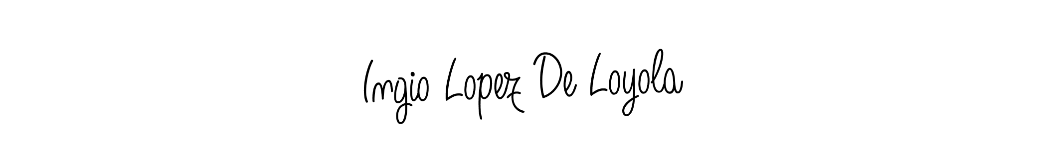 Design your own signature with our free online signature maker. With this signature software, you can create a handwritten (Angelique-Rose-font-FFP) signature for name Ingio Lopez De Loyola. Ingio Lopez De Loyola signature style 5 images and pictures png