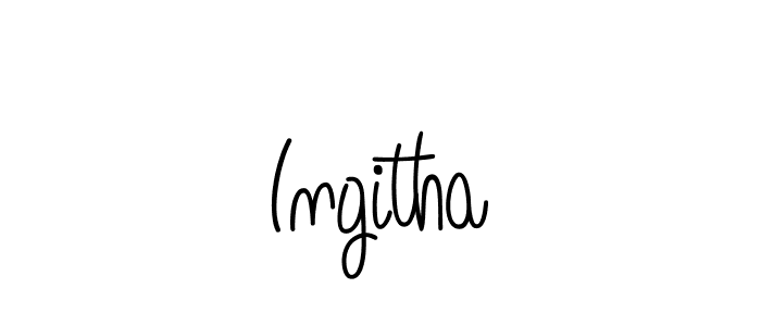 You can use this online signature creator to create a handwritten signature for the name Ingitha. This is the best online autograph maker. Ingitha signature style 5 images and pictures png