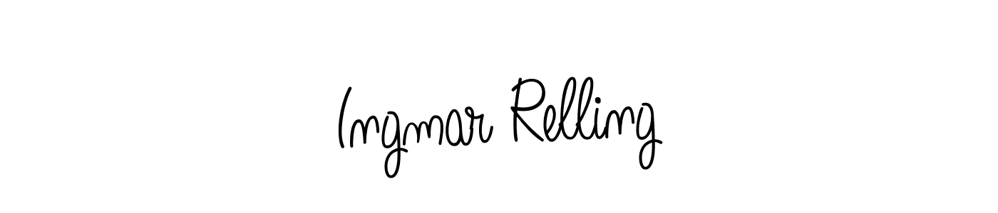 You should practise on your own different ways (Angelique-Rose-font-FFP) to write your name (Ingmar Relling) in signature. don't let someone else do it for you. Ingmar Relling signature style 5 images and pictures png