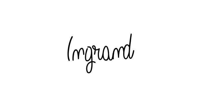You should practise on your own different ways (Angelique-Rose-font-FFP) to write your name (Ingrand) in signature. don't let someone else do it for you. Ingrand signature style 5 images and pictures png