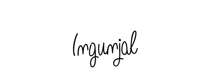 You should practise on your own different ways (Angelique-Rose-font-FFP) to write your name (Ingunjal) in signature. don't let someone else do it for you. Ingunjal signature style 5 images and pictures png