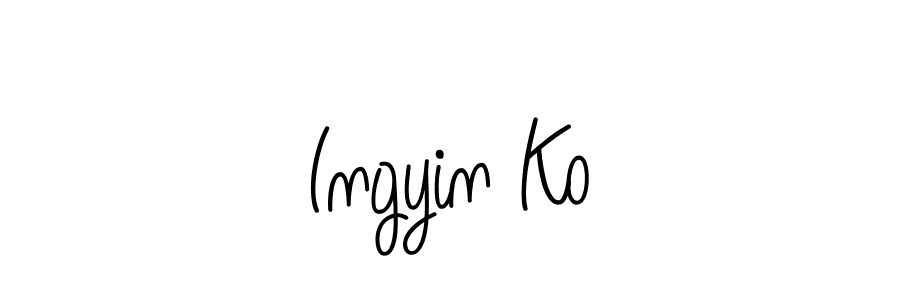 Create a beautiful signature design for name Ingyin Ko. With this signature (Angelique-Rose-font-FFP) fonts, you can make a handwritten signature for free. Ingyin Ko signature style 5 images and pictures png