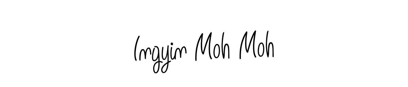 Make a beautiful signature design for name Ingyin Moh Moh. With this signature (Angelique-Rose-font-FFP) style, you can create a handwritten signature for free. Ingyin Moh Moh signature style 5 images and pictures png