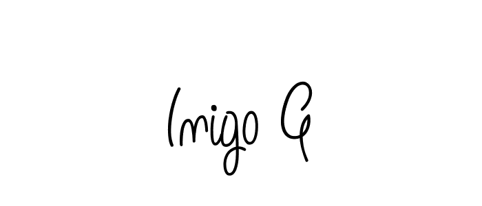 if you are searching for the best signature style for your name Inigo G. so please give up your signature search. here we have designed multiple signature styles  using Angelique-Rose-font-FFP. Inigo G signature style 5 images and pictures png