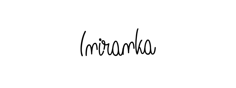 How to make Iniranka name signature. Use Angelique-Rose-font-FFP style for creating short signs online. This is the latest handwritten sign. Iniranka signature style 5 images and pictures png