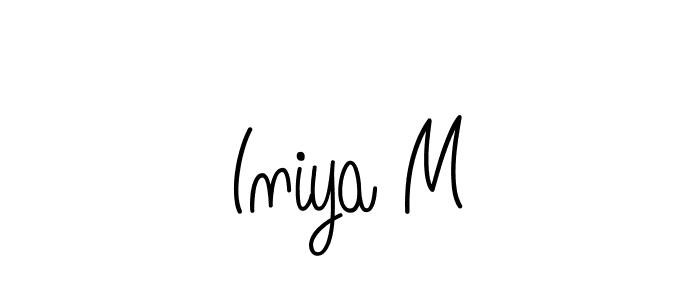 Once you've used our free online signature maker to create your best signature Angelique-Rose-font-FFP style, it's time to enjoy all of the benefits that Iniya M name signing documents. Iniya M signature style 5 images and pictures png