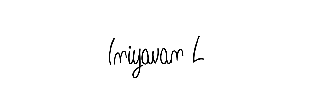 The best way (Angelique-Rose-font-FFP) to make a short signature is to pick only two or three words in your name. The name Iniyavan L include a total of six letters. For converting this name. Iniyavan L signature style 5 images and pictures png