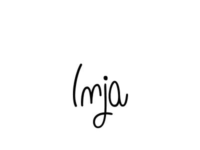 Make a beautiful signature design for name Inja. With this signature (Angelique-Rose-font-FFP) style, you can create a handwritten signature for free. Inja signature style 5 images and pictures png