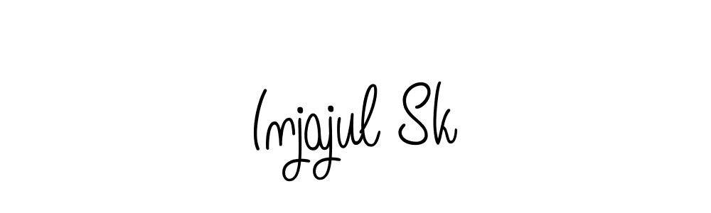 Use a signature maker to create a handwritten signature online. With this signature software, you can design (Angelique-Rose-font-FFP) your own signature for name Injajul Sk. Injajul Sk signature style 5 images and pictures png